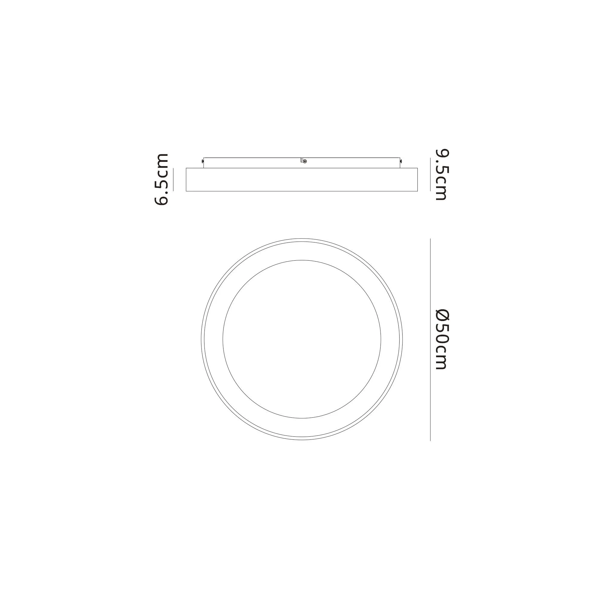 Niseko II Ring Ceiling 50cm 40W LED White M8578  Mantra Niseko II White